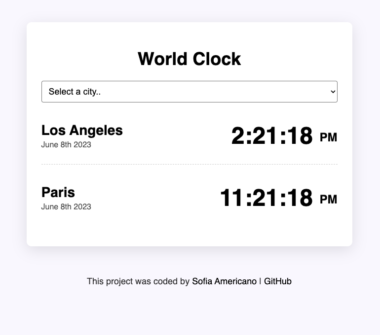 Image representing the world clock application